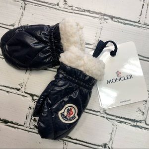 Moncler baby Moffole Nylon & Faux Shearling mittens